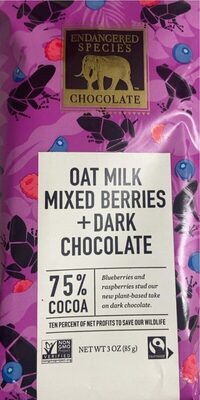 75% Cocoa Oat Milk Mixed Berries +Dark Chocolate, Oat Milk Mixed Berries
