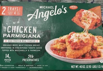 Chicken Parmigiana Breaded White Meat Chicken Breast Smothered In Vine-Ripened Tomato Sauce Topped With Mozzarella & Parmesan High Protein Meal Starter, Chicken Parmigiana