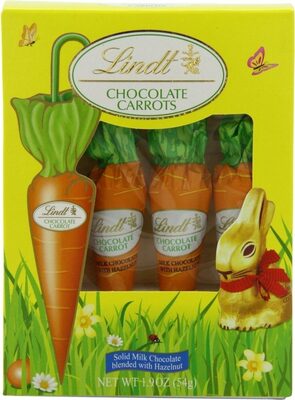 Chocolate Carrots Solid Milk Chocolate Blended With Hazelnut, Chocolate Carrots