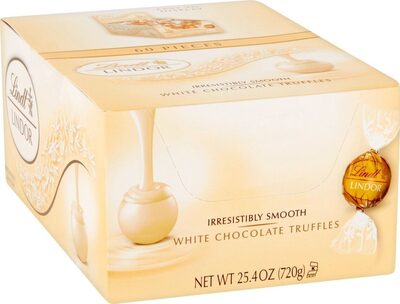 Lindt Lindor White Chocolate Truffles, 60 Count, 25.4 Oz