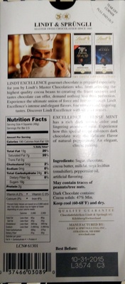 Lindt, Dark Chocolate, Intense Mint, Intense Mint