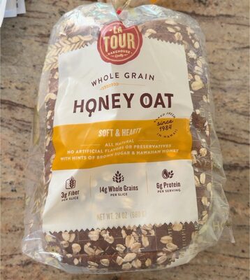 Honey Oat Whole Grain Bread, Honey Oat