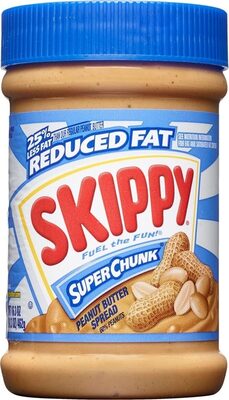 Skippy, Super Chunk Reduced Fat Peanut Butter Spread, Super Chunk