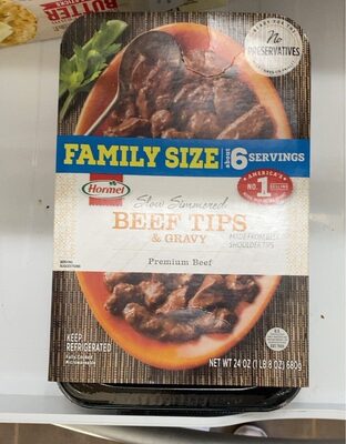 Beef Slow Simmered Tips & Gravy, Beef