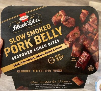 Slow Smoked Pork Belly Seasoned Cured Bites, Slow Smoked
