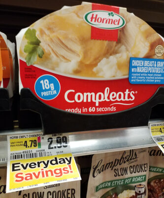Hormel Compleats Chicken Breast & Gravy With Mashed Potatoes With Rib Meat, 10 Oz