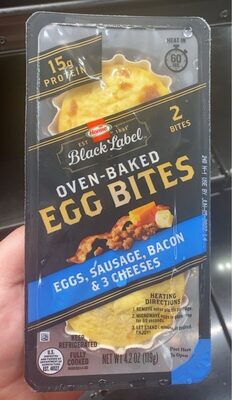 Eggs, Sausage, Bacon & 3 Cheeses Oven-Baked Egg Bites, Eggs; Sausage; Bacon; 3 Cheeses