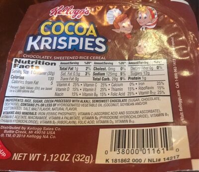 Kellogg's Cocoa Krispies Cereal 1.1oz