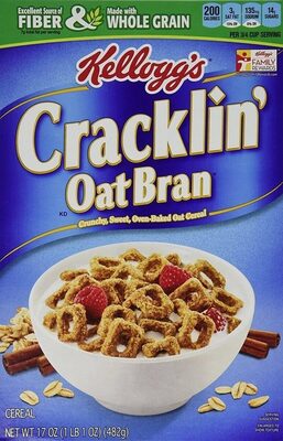 Kellogg's Cracklin Oat Bran Cereal 17oz