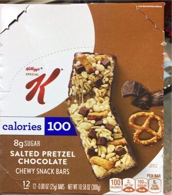 Salted Pretzel Chocolate Chewy Snack Bars, Salted Pretzel Chocolate