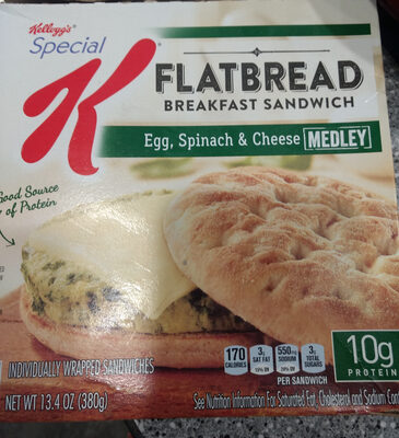Kellogg's Special K Breakfast Handheld Spinach Egg Cheese 13.4oz