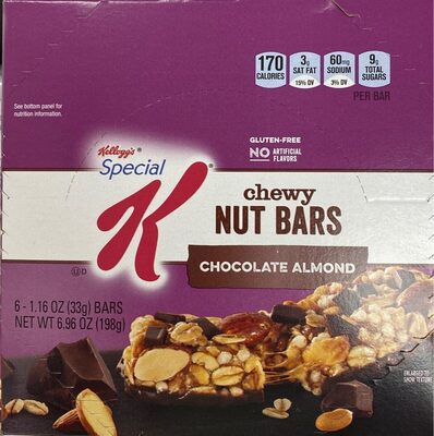 Chocolate Almond Chewy Nut Bars, Chocolate Almond