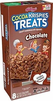Chocolate Crispy Marshmallow Squares Bars, Chocolate