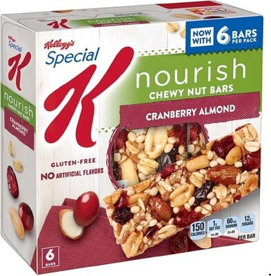Cranberry Almond Chewy Nut Bars, Cranberry Almond