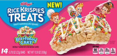 Birthday Cake Crispy Marshmallow Squares