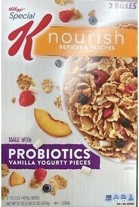 Berries & Peaches Real Fruit & Yogurty Probiotic Pieces Cereal, Berries & Peaches