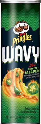 Pringles Wavy Crisps Fire Roasted Jalapeno 4.8oz