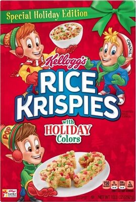 Toasted Rice With Holiday Colors Cereal