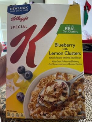 Blueberry With Lemon Clusters Cereal, Blueberry; Lemon