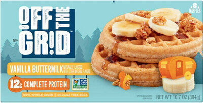 Vanilla Buttermilk Protein Waffles, Vanilla; Buttermilk