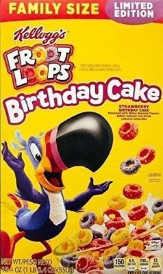 Strawberry Birthday Cake Flavored Sweetened Multigrain Cereal, Strawberry Birthday Cake