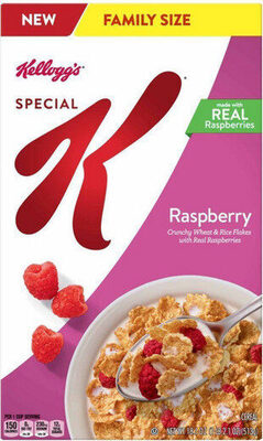 Raspberry Crunchy Wheat & Rice Flakes With Real Raspberry Pieces, Raspberry