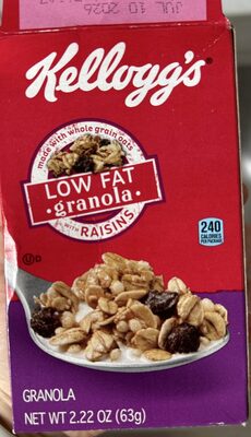 Kellogg's Low Fat Granola Cereal With Raisins 2.22oz
