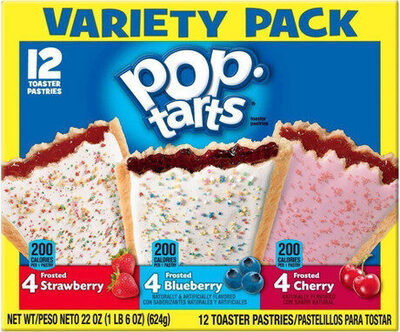 Frosted Strawberry Cherry Blueberry Toaster Pastries
