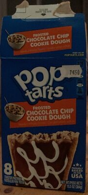 Frosted Chocolate Chip Cookie Dough Toaster Pastries, Chocolate Chip