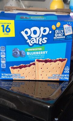 Unfrosted Blueberry Flavored Toaster Pastries, Unfrosted Blueberry