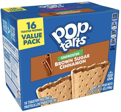 Unfrosted Brown Sugar Cinnamon Toaster Pastries, Unfrosted Brown Sugar Cinnamon