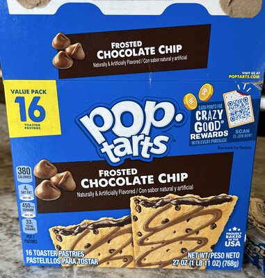 Frosted Chocolate Chip Toaster Pastries, Frosted Chocolate Chip