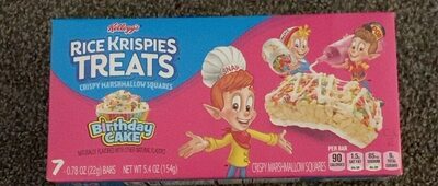 Birthday Cake Crispy Marshmallow Squares, Birthday Cake