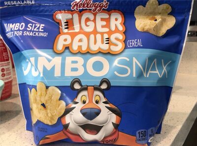 Kellogg's Tiger Paws Jumbo Snax Cereal Jumbo Size, 6 Oz