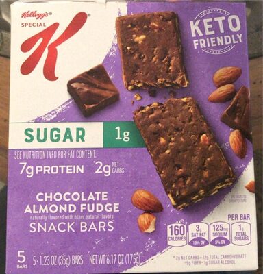 Chocolate Almond Fudge Snack Bars, Chocolate; Almond; Fudge