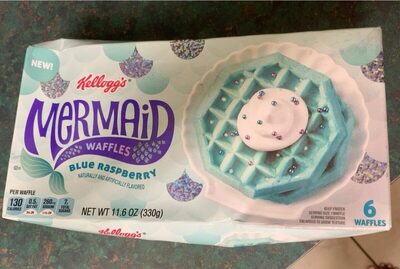Blue Raspberry Flavored Mermaid Waffles, Blue Raspberry