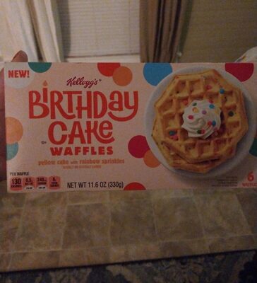 Yellow Cake With Rainbow Sprinkles Flavored Birthday Cake Waffles, Yellow Cake With Rainbow Sprinkles