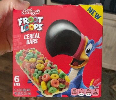 Kellogg's Froot Loops Cereal Bars, 0.7 Oz, 6 Count