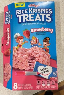 Strawberry Crispy Marshmallow Squares, Strawberry