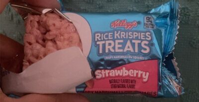 Strawberry Flavored Crispy Marshmallow Squares, Strawberry