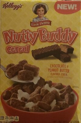 Nutty Buddy Chocolate & Peanut Butter Flavored Cereal, Chocolate; Peanut Butter