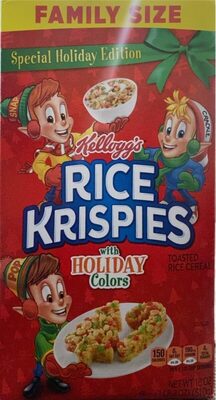Toasted Rice With Holiday Colors Cereal
