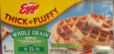 Thick And Fluffy Apple Cinnamon Whole Grain Waffles, Apple; Cinnamon