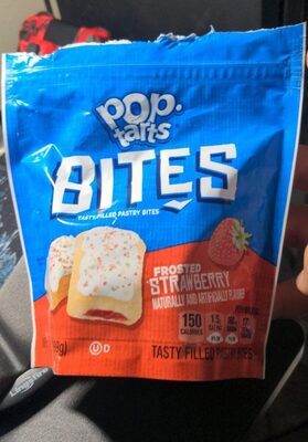Frosted Strawberry Flavored Tasty Filled Pastry Bites, Frosted Strawberry