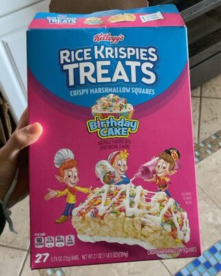 Birthday Cake Flavored Crispy Marshmallow Squares, Birthday Cake