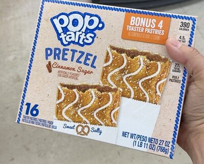 Cinnamon Sugar Flavored Pretzel Toaster Pastries, Cinnamon Sugar