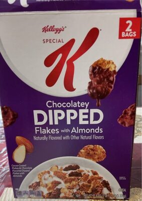 Cocoa-Coated Flakes & Chocolate Flavored Dipped Flakes With Almonds Cereal, Cocoa-Coated Flakes & Chocolate