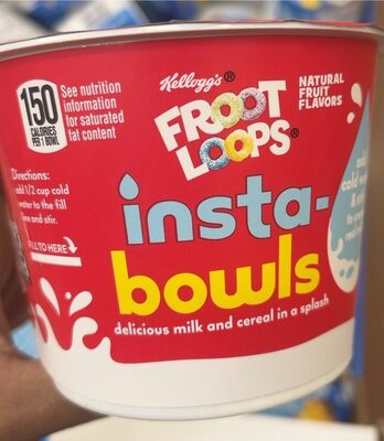 Fruit Flavor Insta-Bowls Cereal With Milk Powder, Fruit Insta-Bowls With Milk Powder