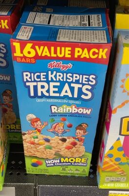 Rainbow Crispy Marshmallow Squares