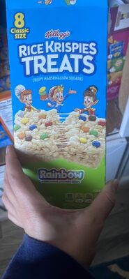 Rainbow Crispy Marshmallow Squares